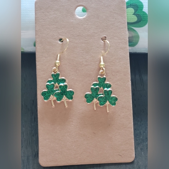 St. Patrick's Day Handcrafted Shamrock/Smiley Face Earrings 2/$15 - Picture 4 of 6